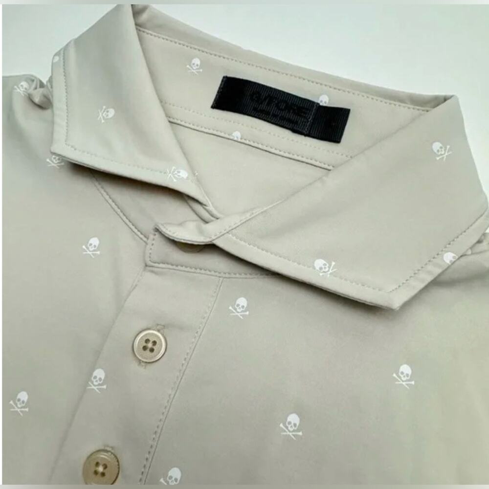 G/FORE Skull & Ts Ice Nylon Slim Fit Golf Moisture Wicking Polo Size S